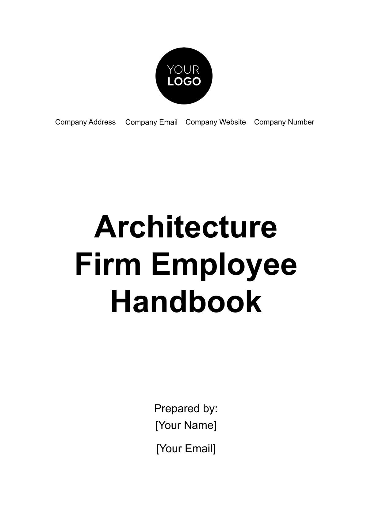 Architecture Firm Employee Handbook Template - Edit Online & Download