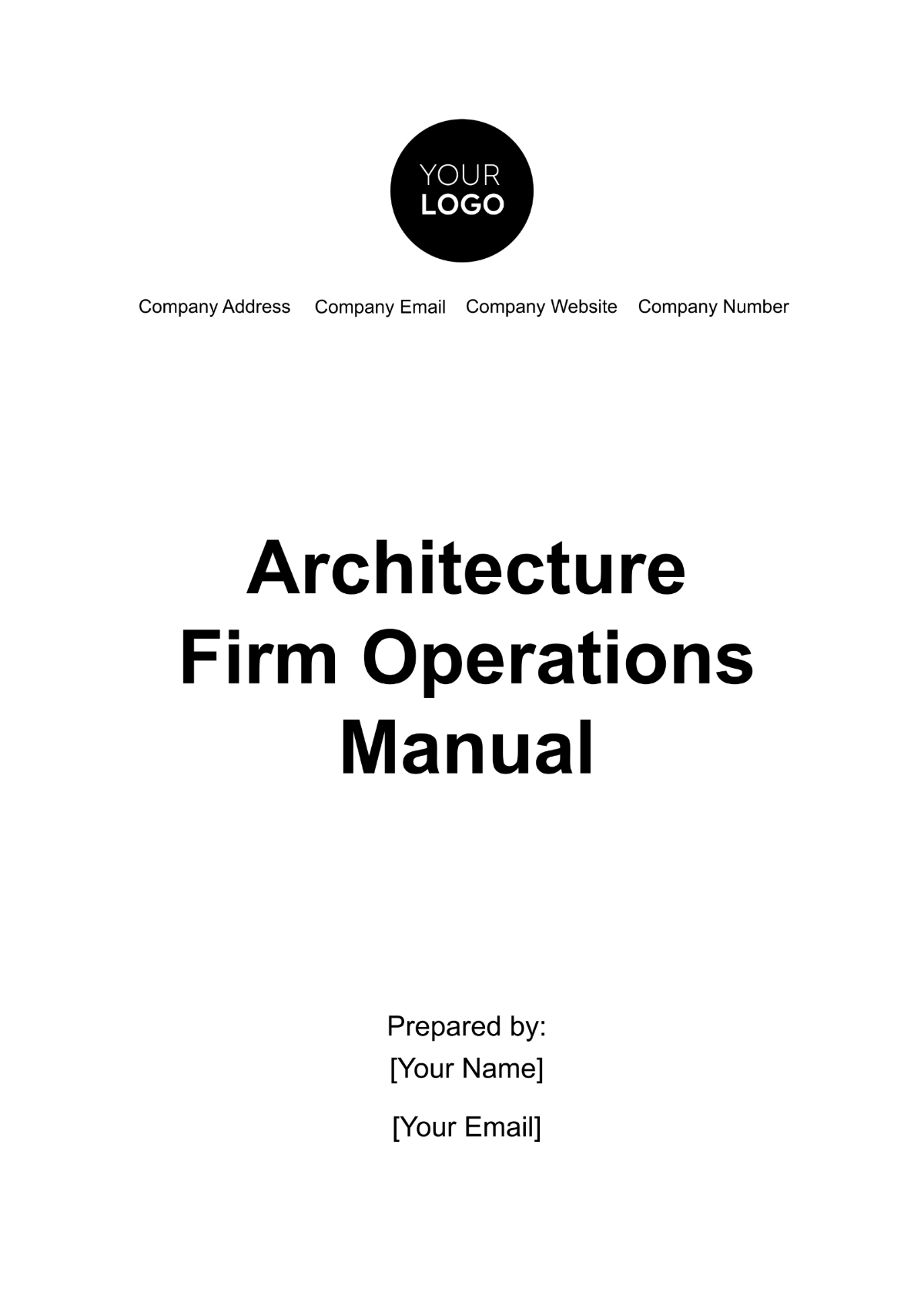 Architecture Firm Operations Manual Template - Edit Online & Download