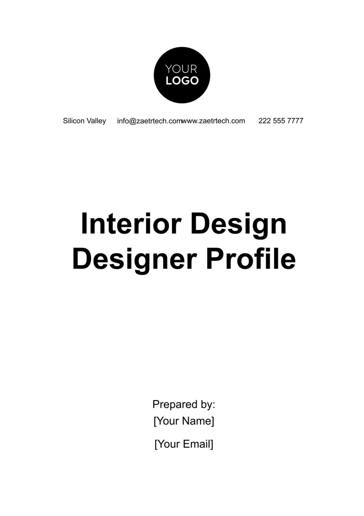 Interior Design Designer Profile Template - Edit Online & Download