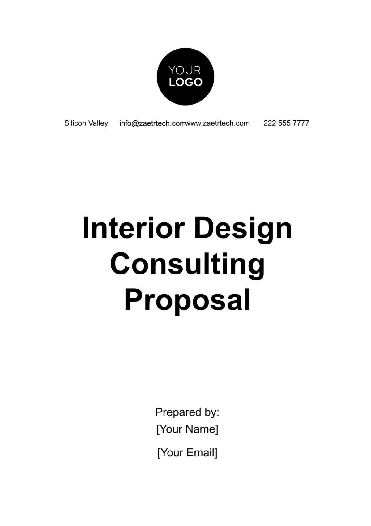 Interior Design Consulting Proposal Template - Edit Online & Download