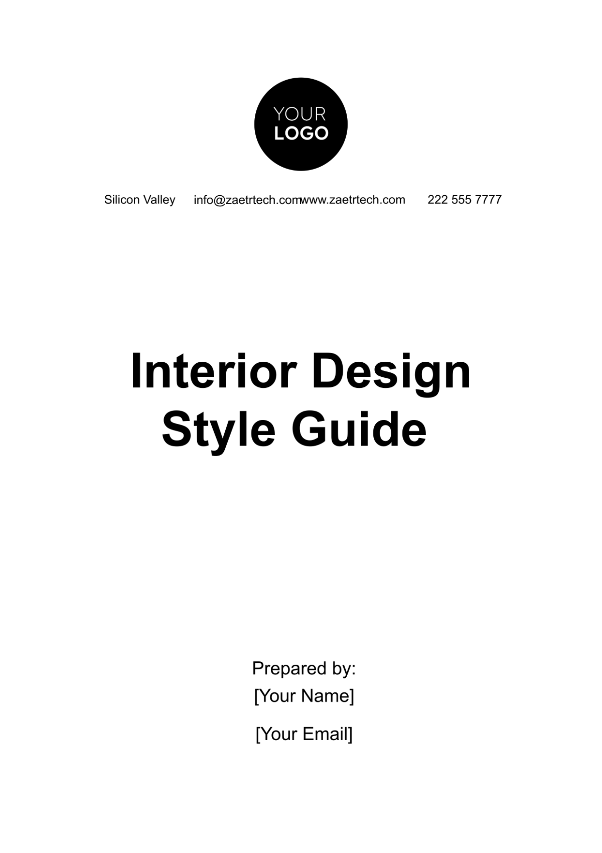 Interior Design Style Guide Template - Edit Online & Download