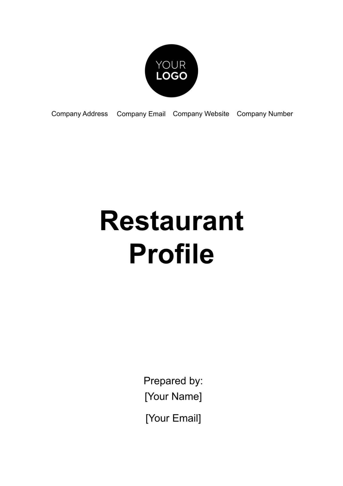 Restaurant Profile Template - Edit Online & Download