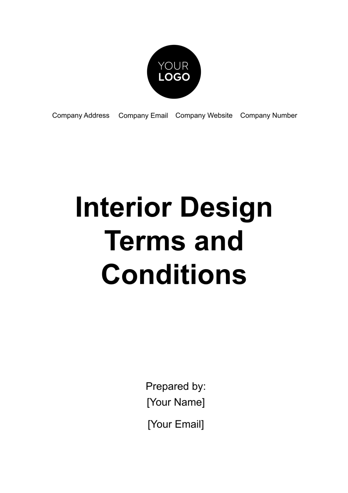 Interior Design Terms and Conditions Template