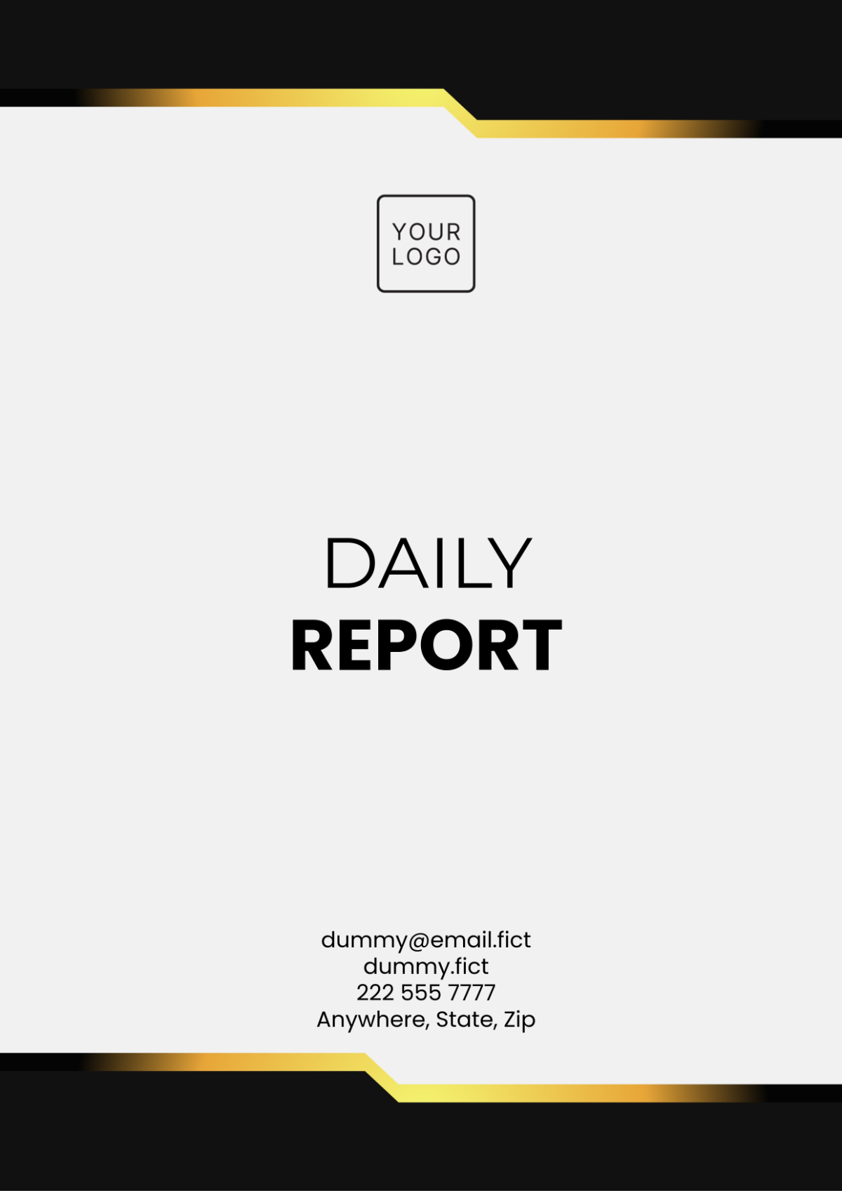 Daily Report Template