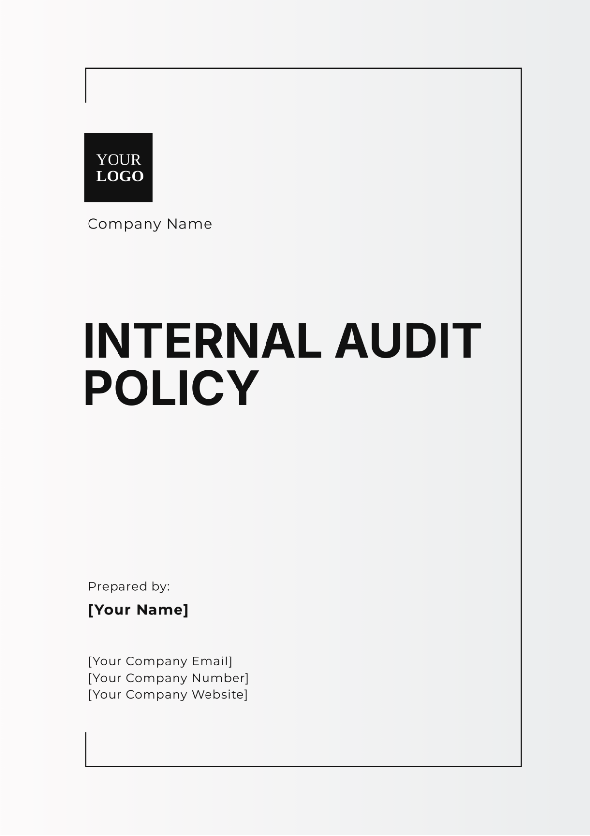 Free Internal Audit Policy Template to Edit Online