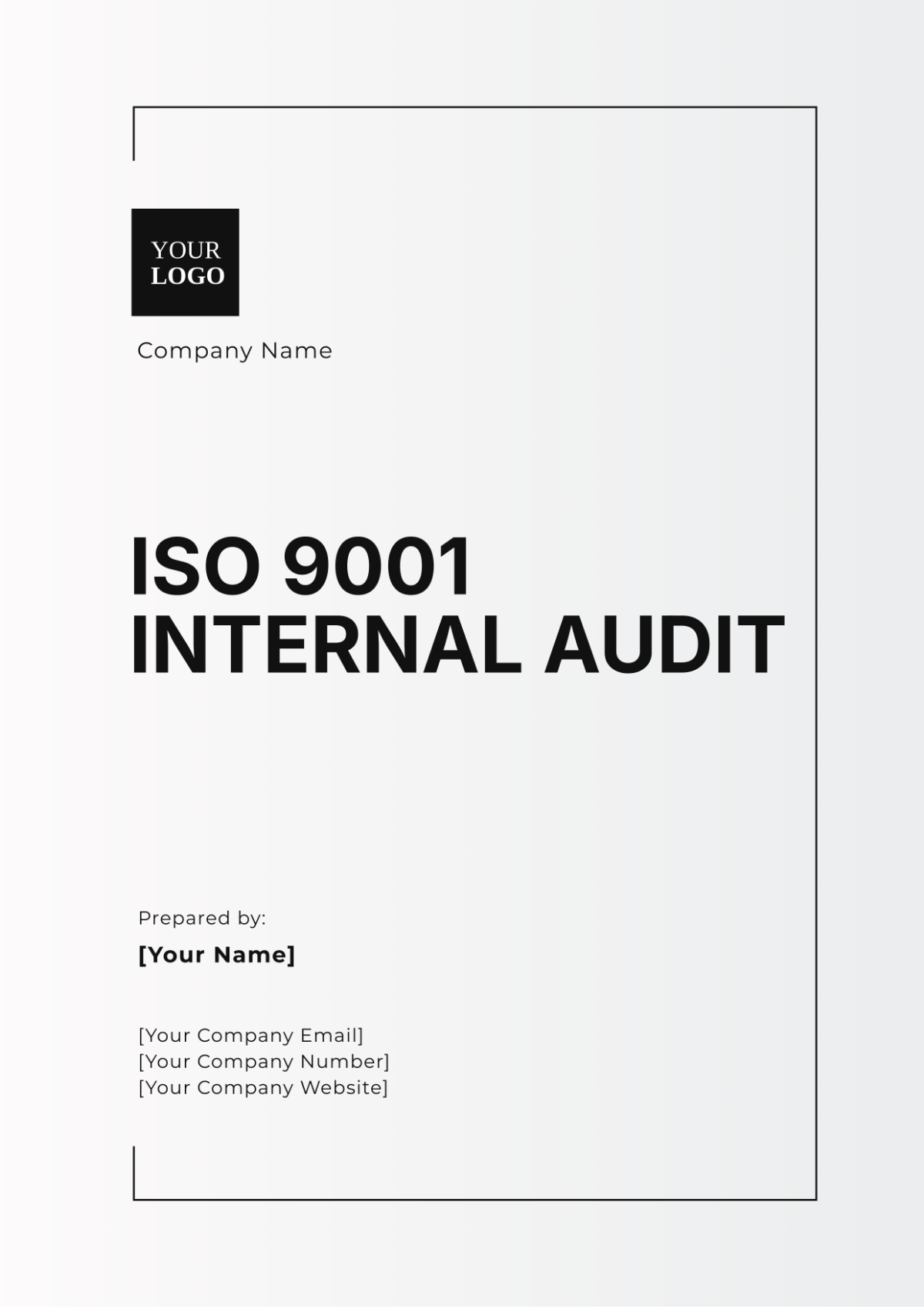 ISO 9001 Internal Audit Template