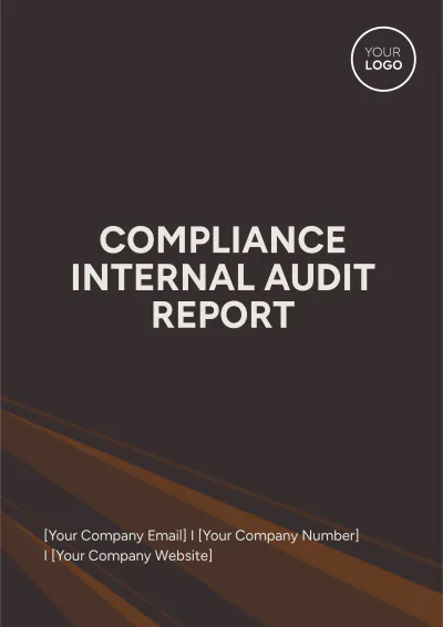 Free Compliance  Internal Audit Report Template to Edit Online