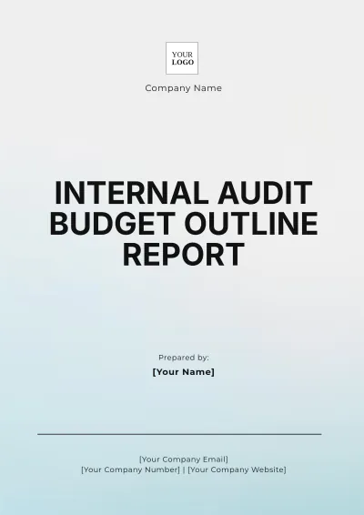 Free Internal Audit Budget Outline Report Template to Edit Online
