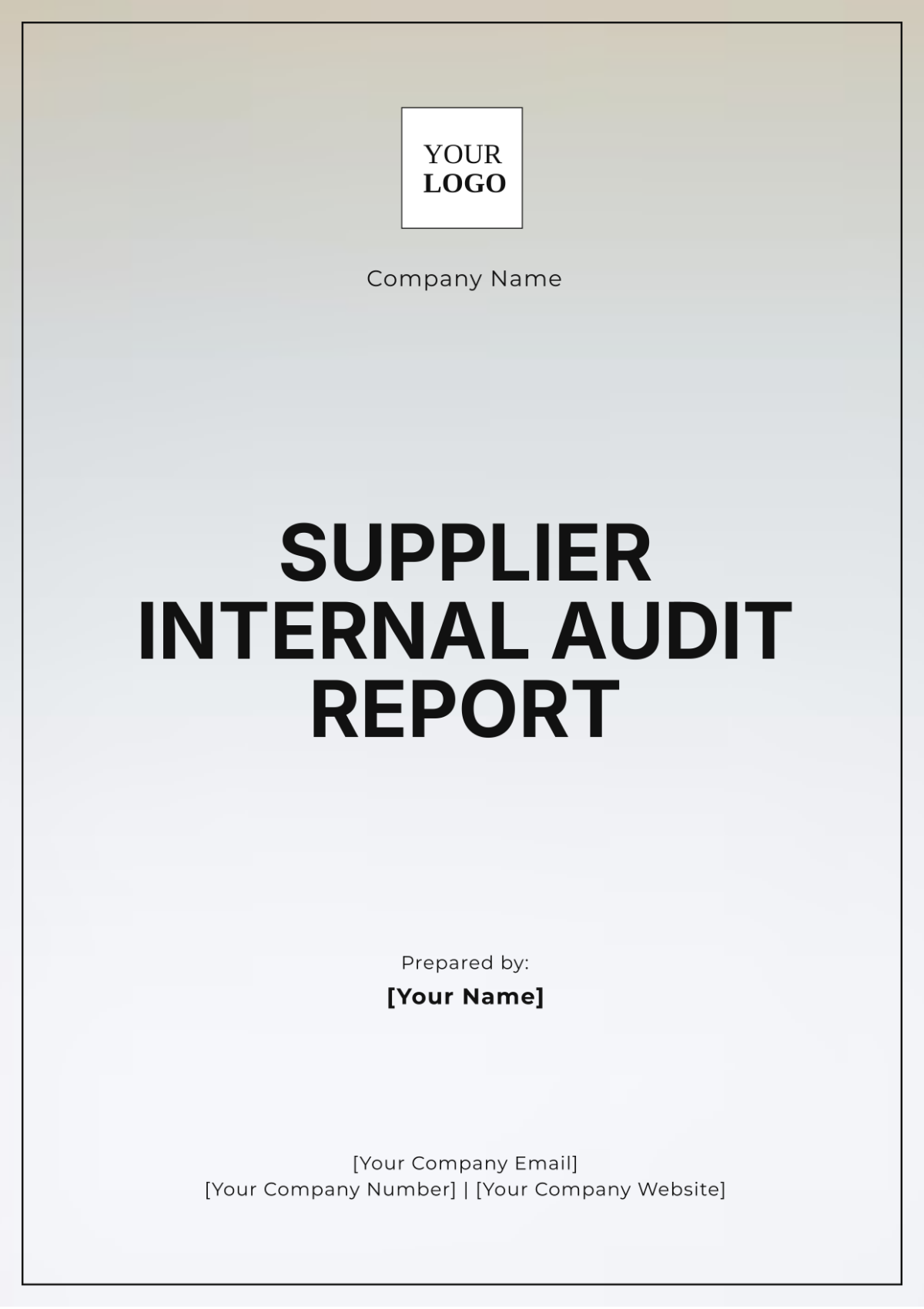 Free Monthly Internal Audit Report Template to Edit Online