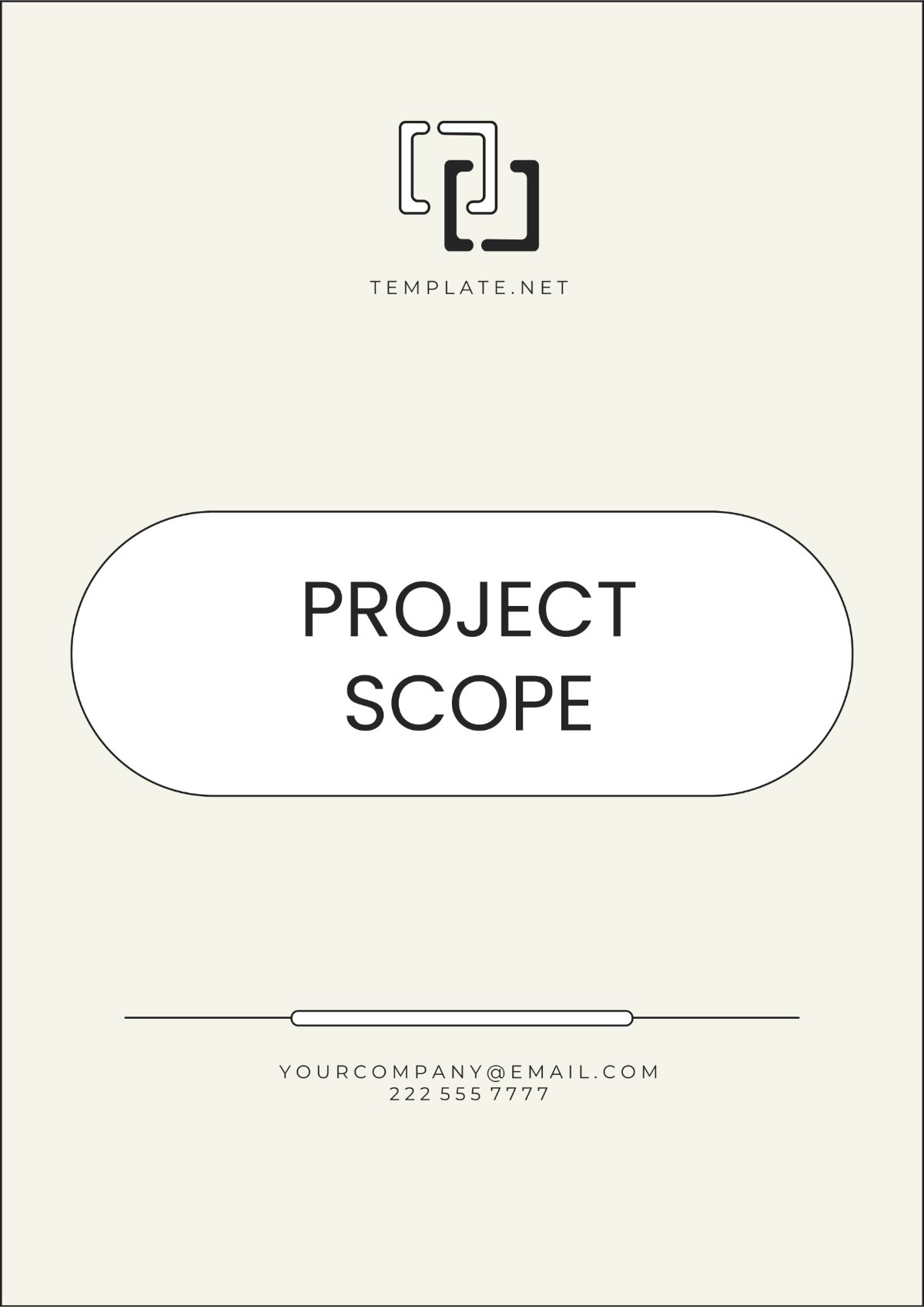 Printable Project Scope Template