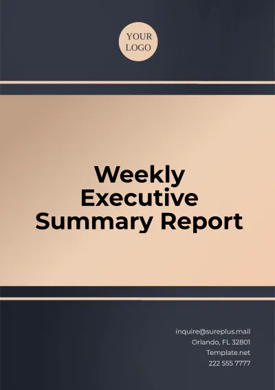 Free Weekly Executive Summary Report Template to Edit Online