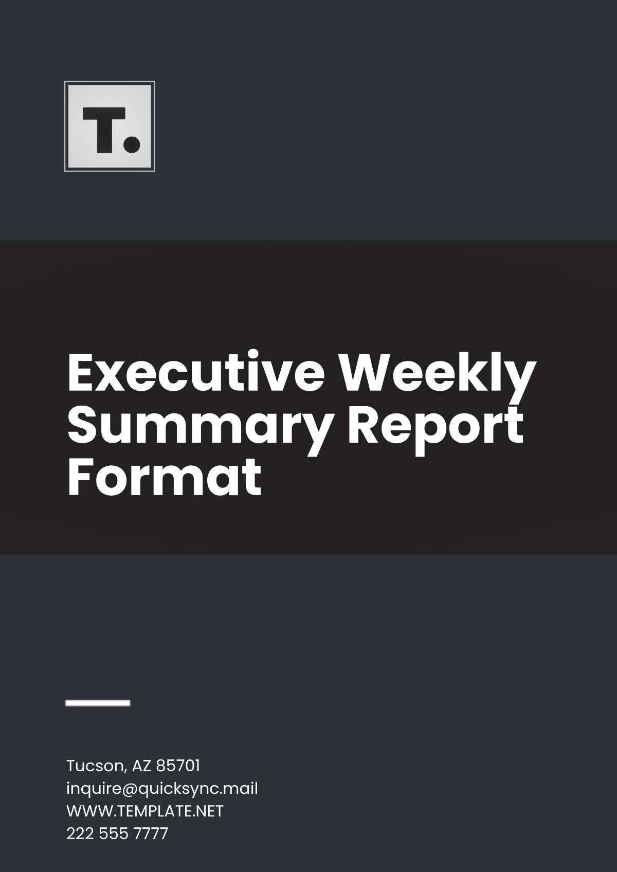 Free Executive Weekly Summary Report Format Template To Edit Online