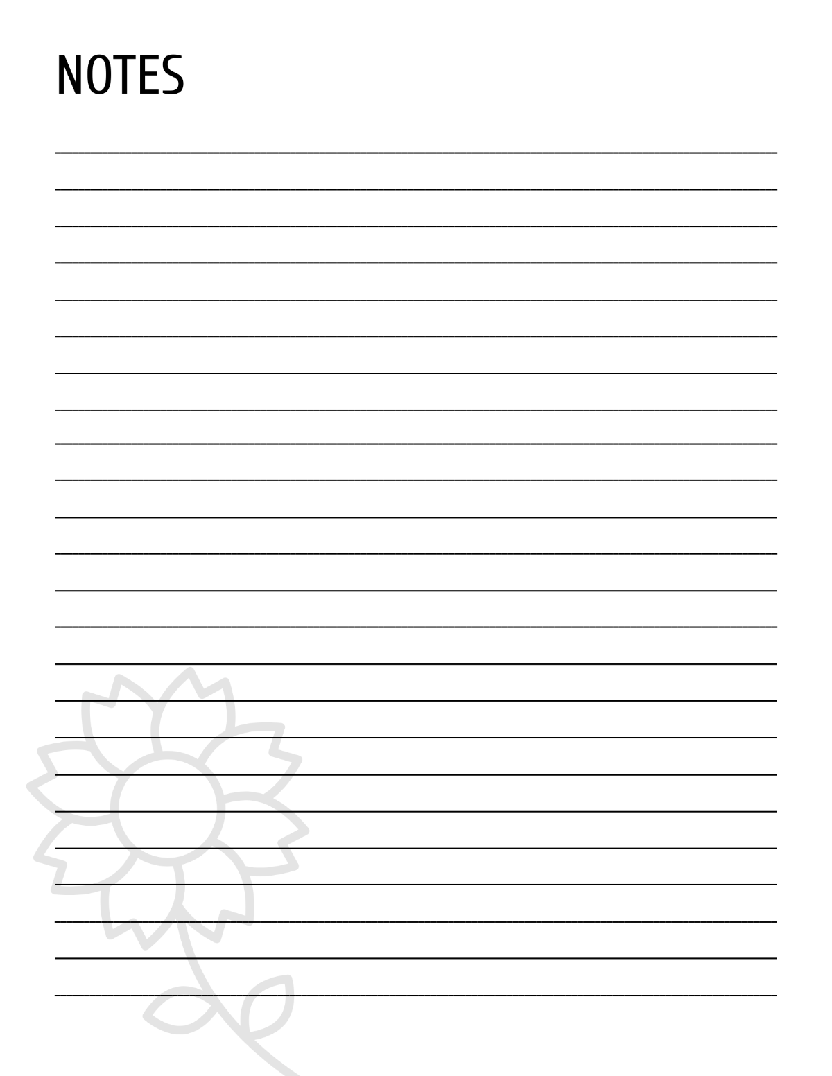 Plain Paper Note Template