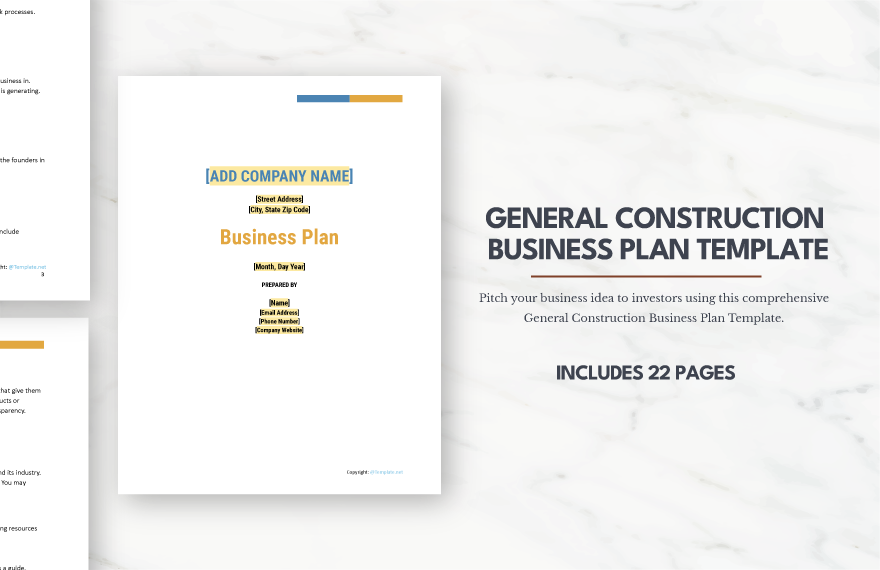 General Construction Business Plan Template