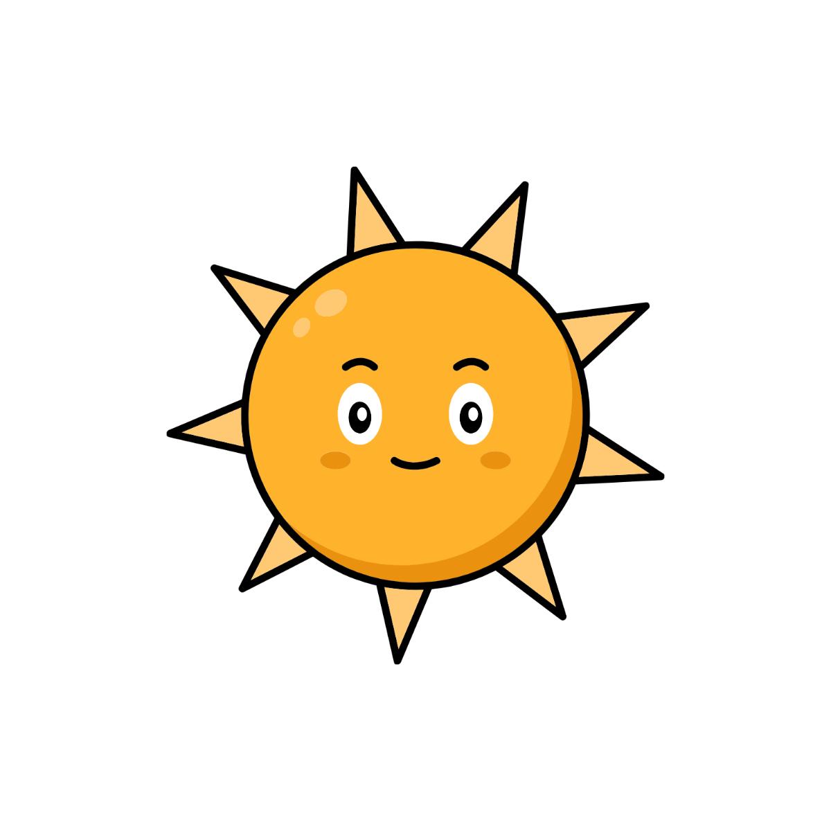 Sun Smiley Clipart