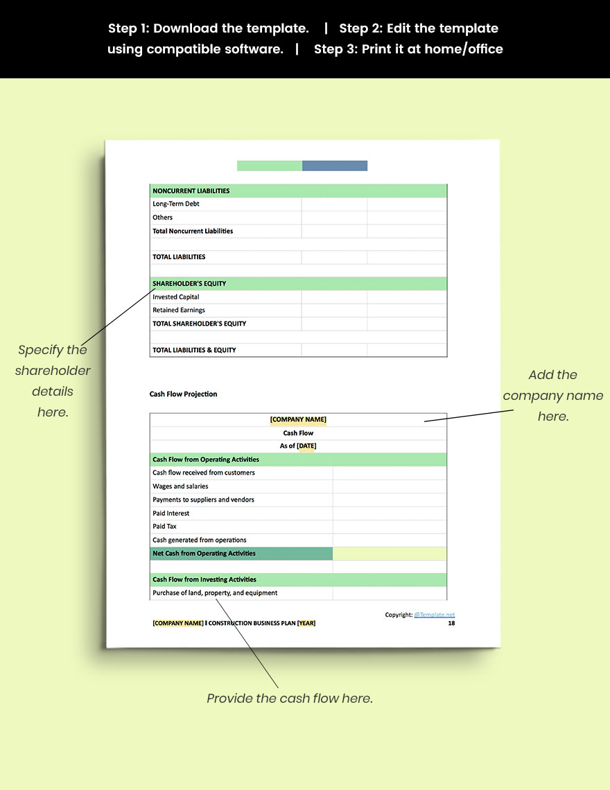 Sample Construction Business Plan Template - Google Docs, Word, Apple ...