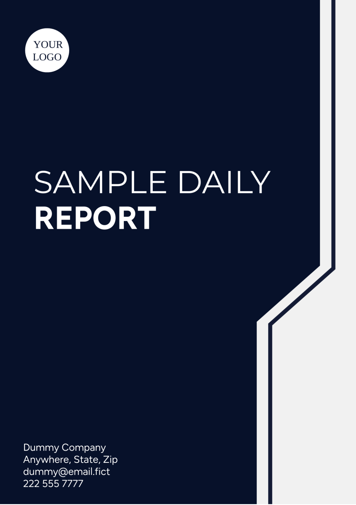 Free Sample Daily Report Template to Edit Online