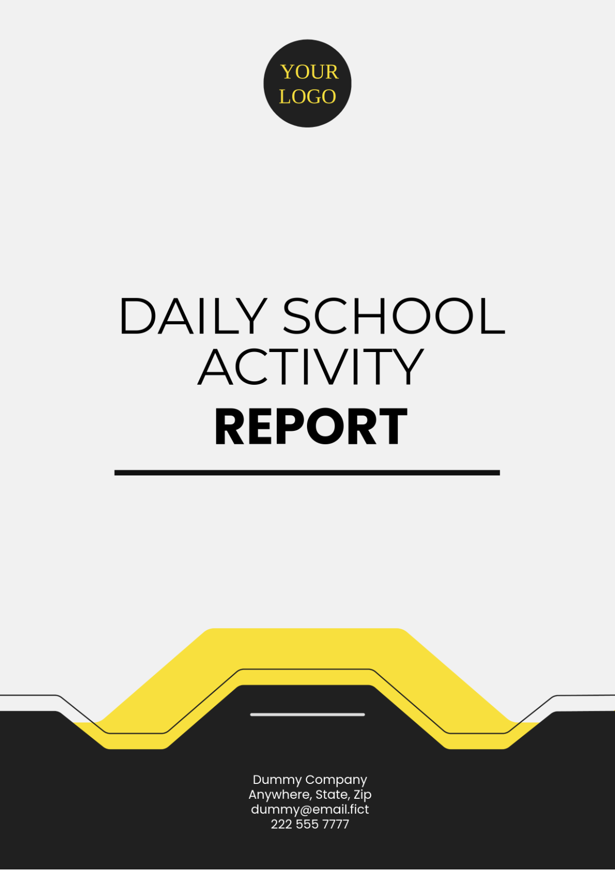 Daily School Activity Report Template