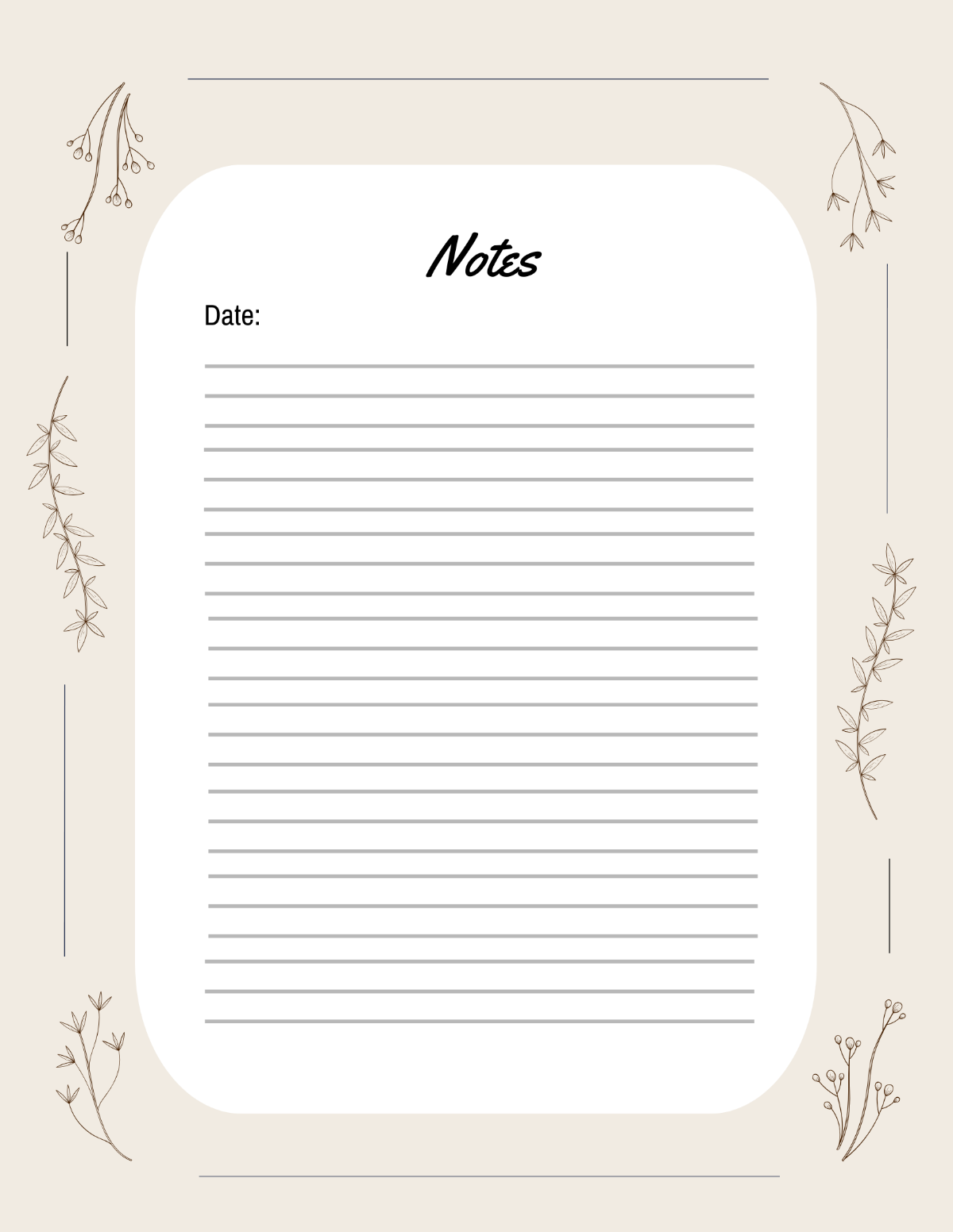 Printable Design Note Template - Edit Online & Download