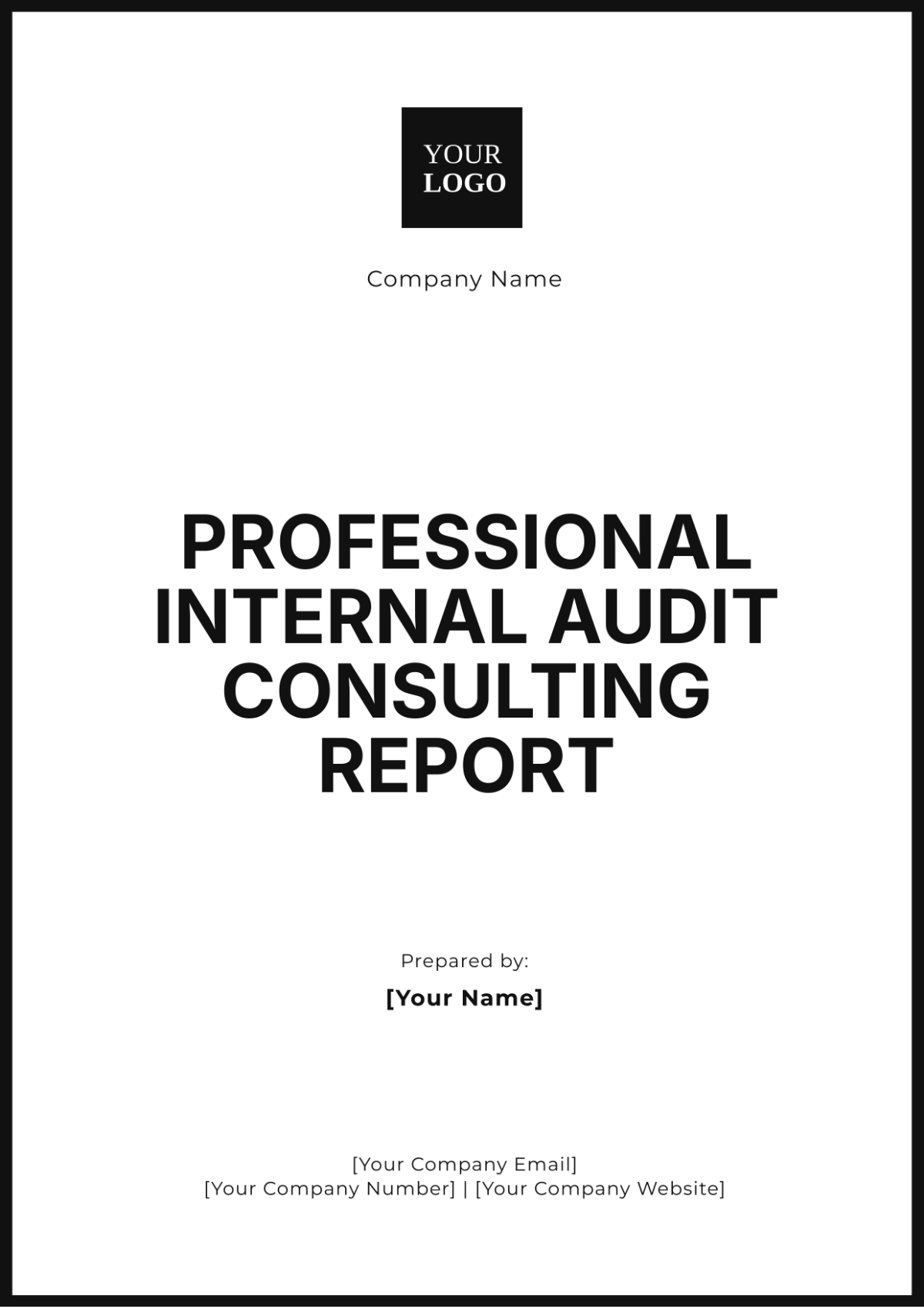 Free Professional Internal Audit Consulting Report Template to Edit Online