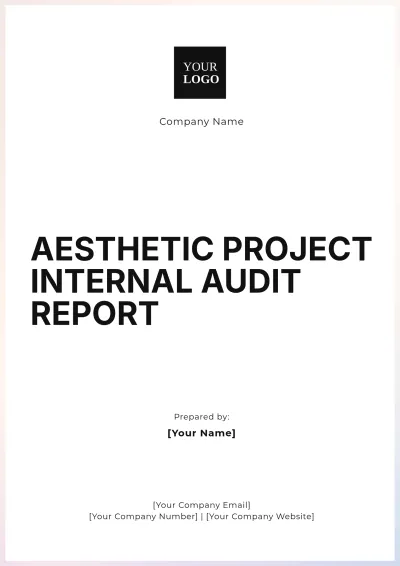 Free Aesthetic Project Internal Audit Report Template to Edit Online