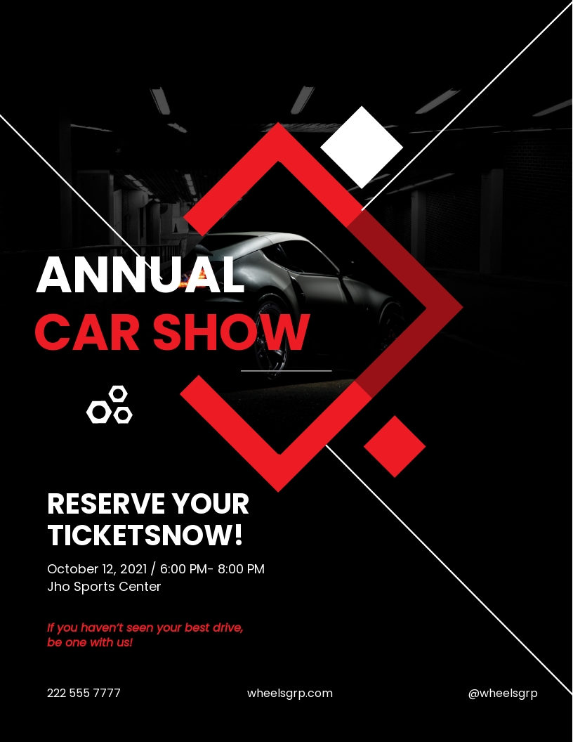 FREE Car Show Flyer Template Word (DOC) PSD Apple (MAC) Pages