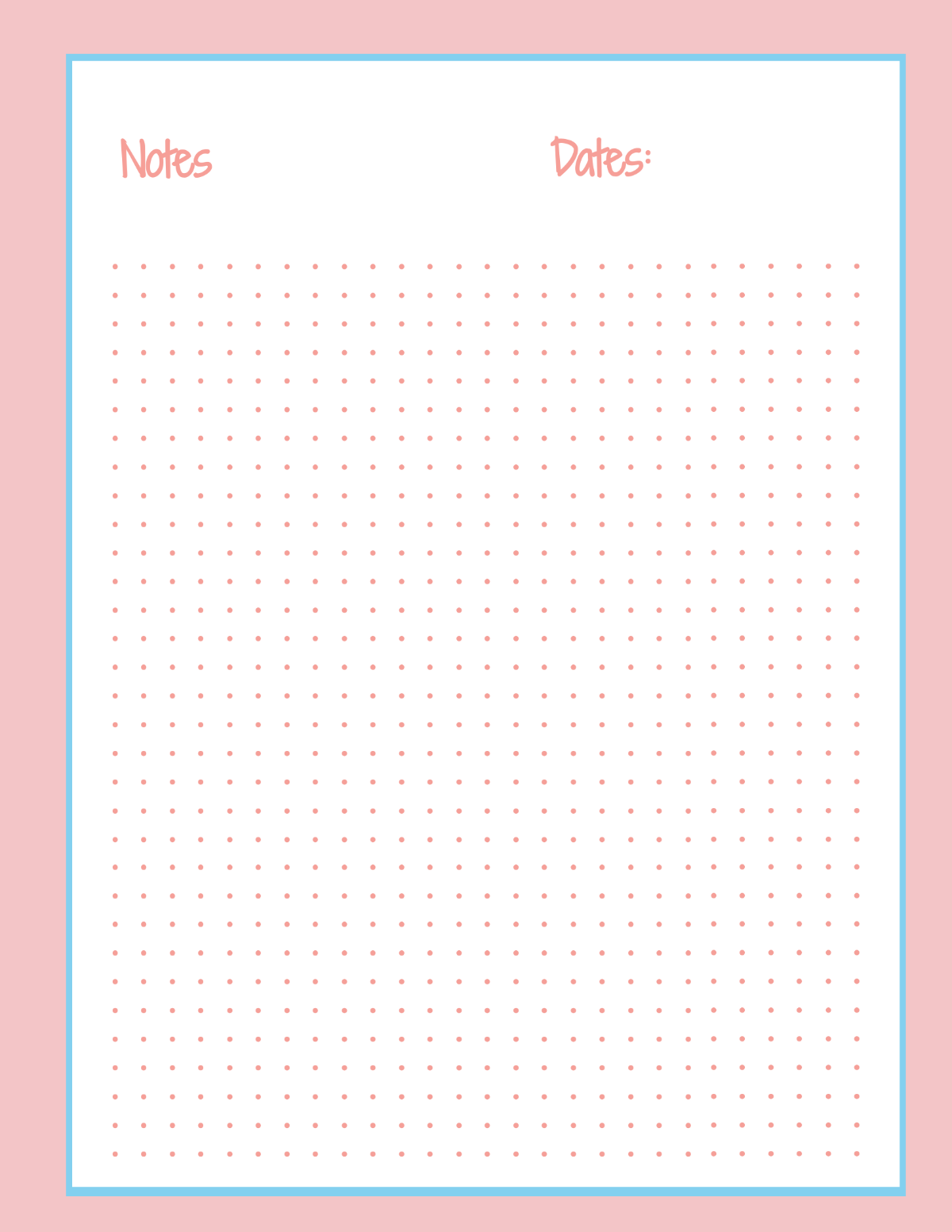 Dotted Grid Paper Note