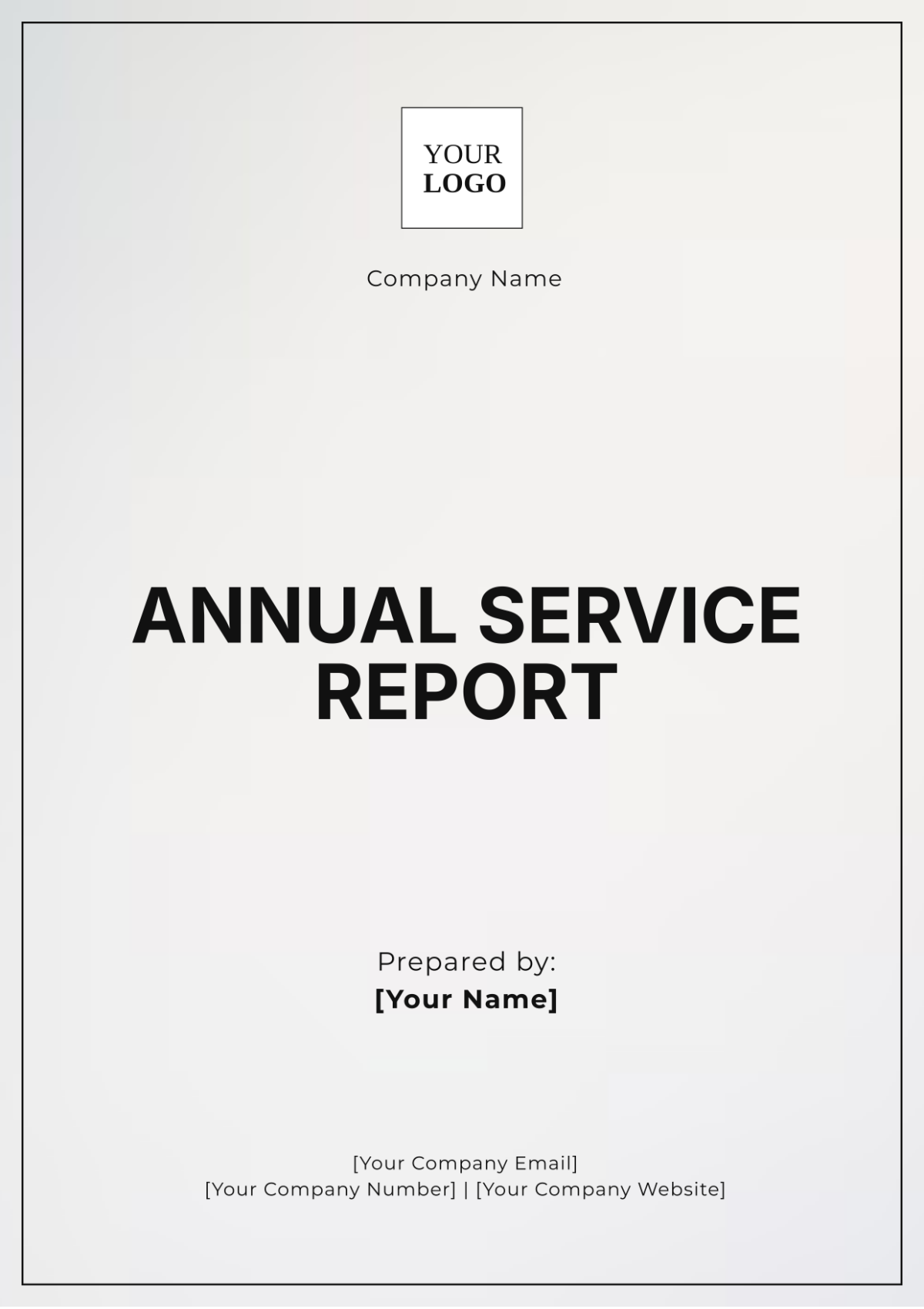 Free Annual Service Report Template