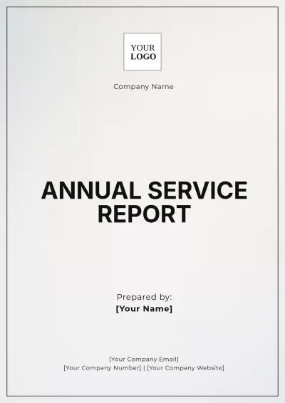 Free Annual Service Report Template to Edit Online