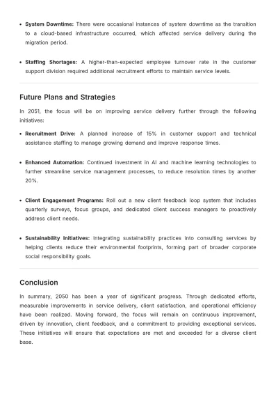 Free Annual Service Report Template to Edit Online