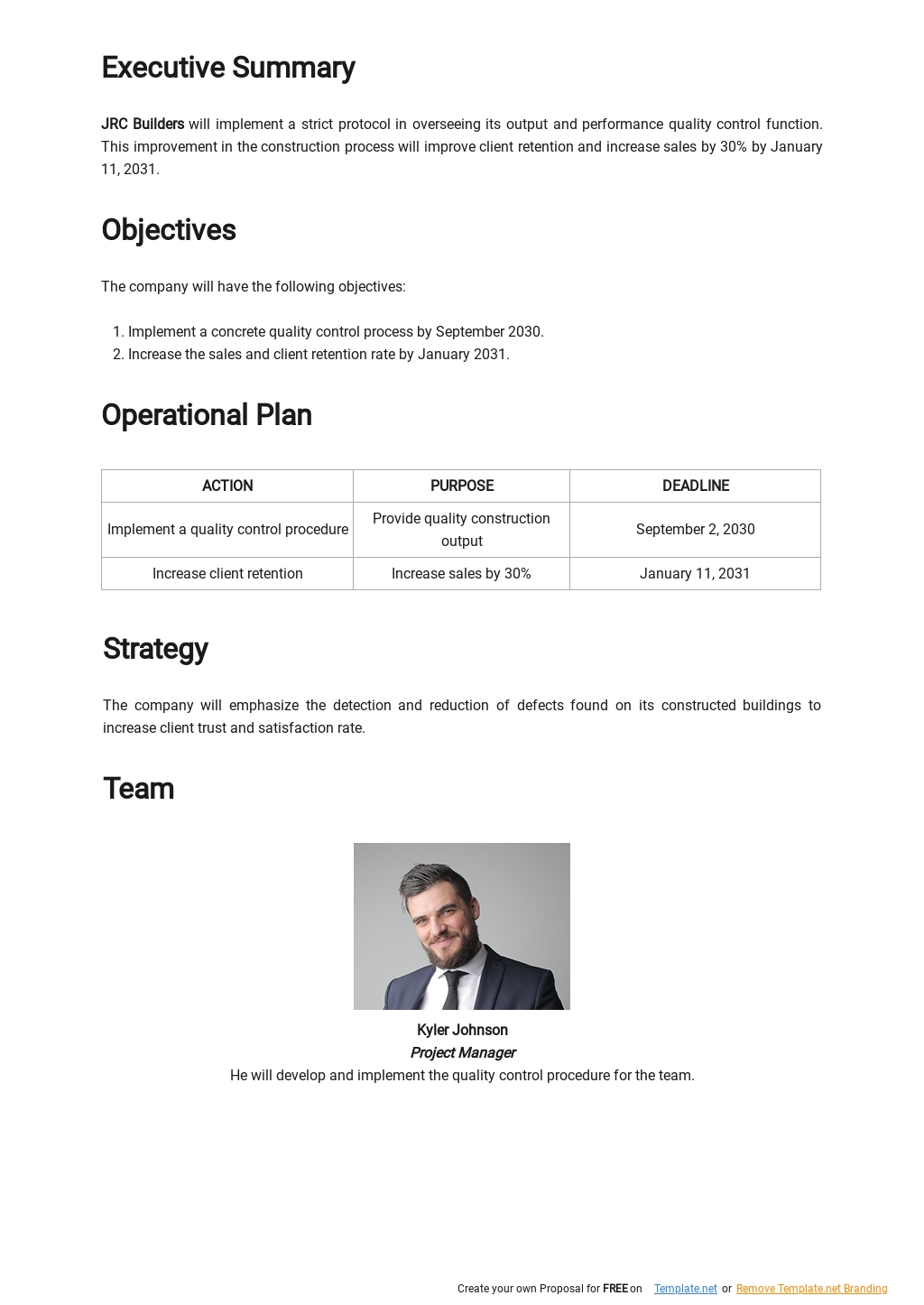 Construction Quality Control Plan Template [Free PDF] - Google Docs ...