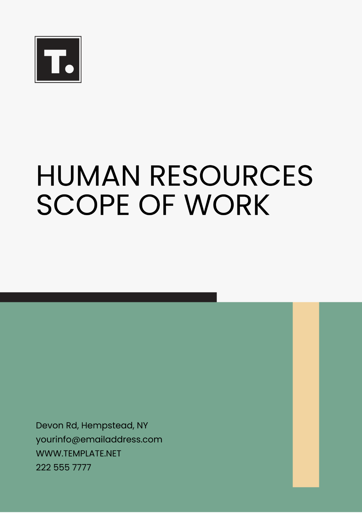 Human Resources Scope of Work Template - Edit Online & Download