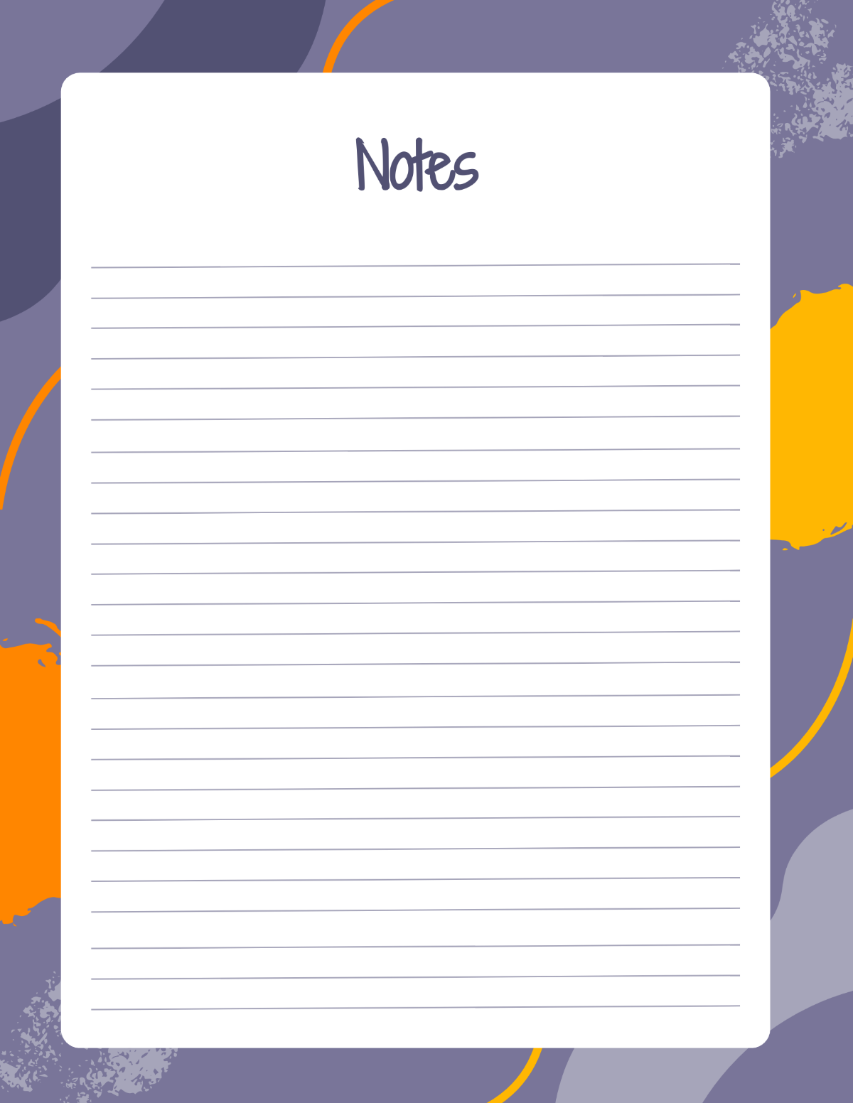 Decorative Paper Note Template