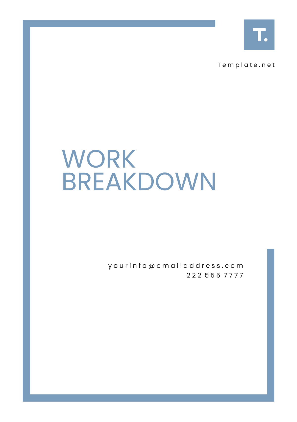 Work Breakdown Template - Edit Online & Download