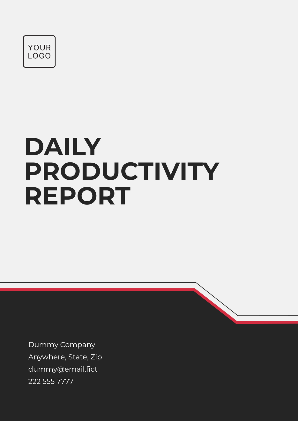 Daily Productivity Report Template - Edit Online & Download