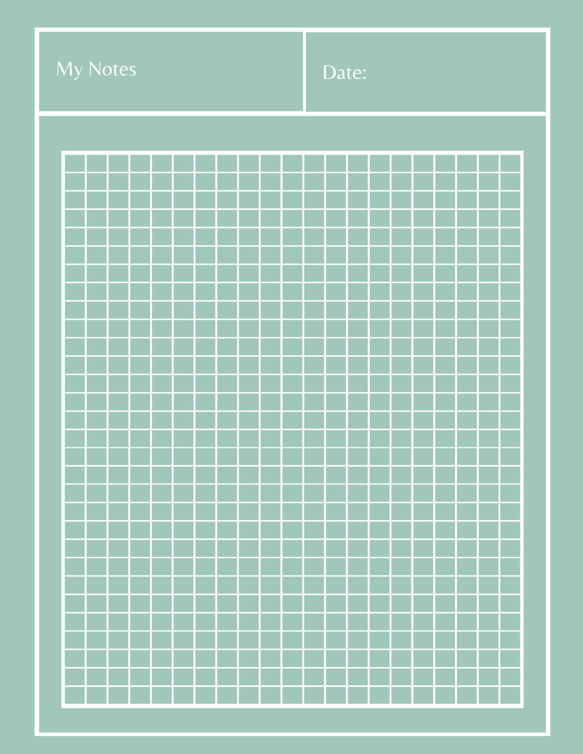 Graph Paper Note Template