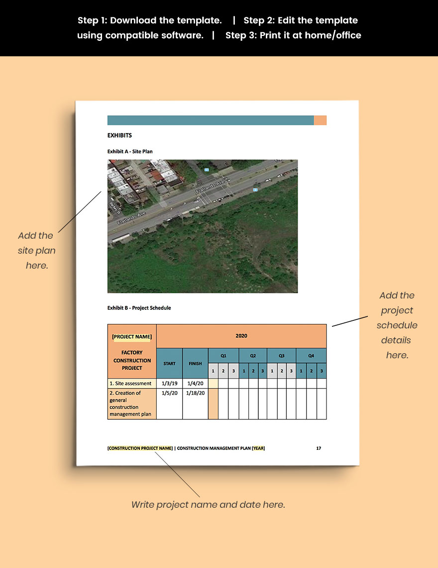 Construction Safety & Environment Management Plan Template