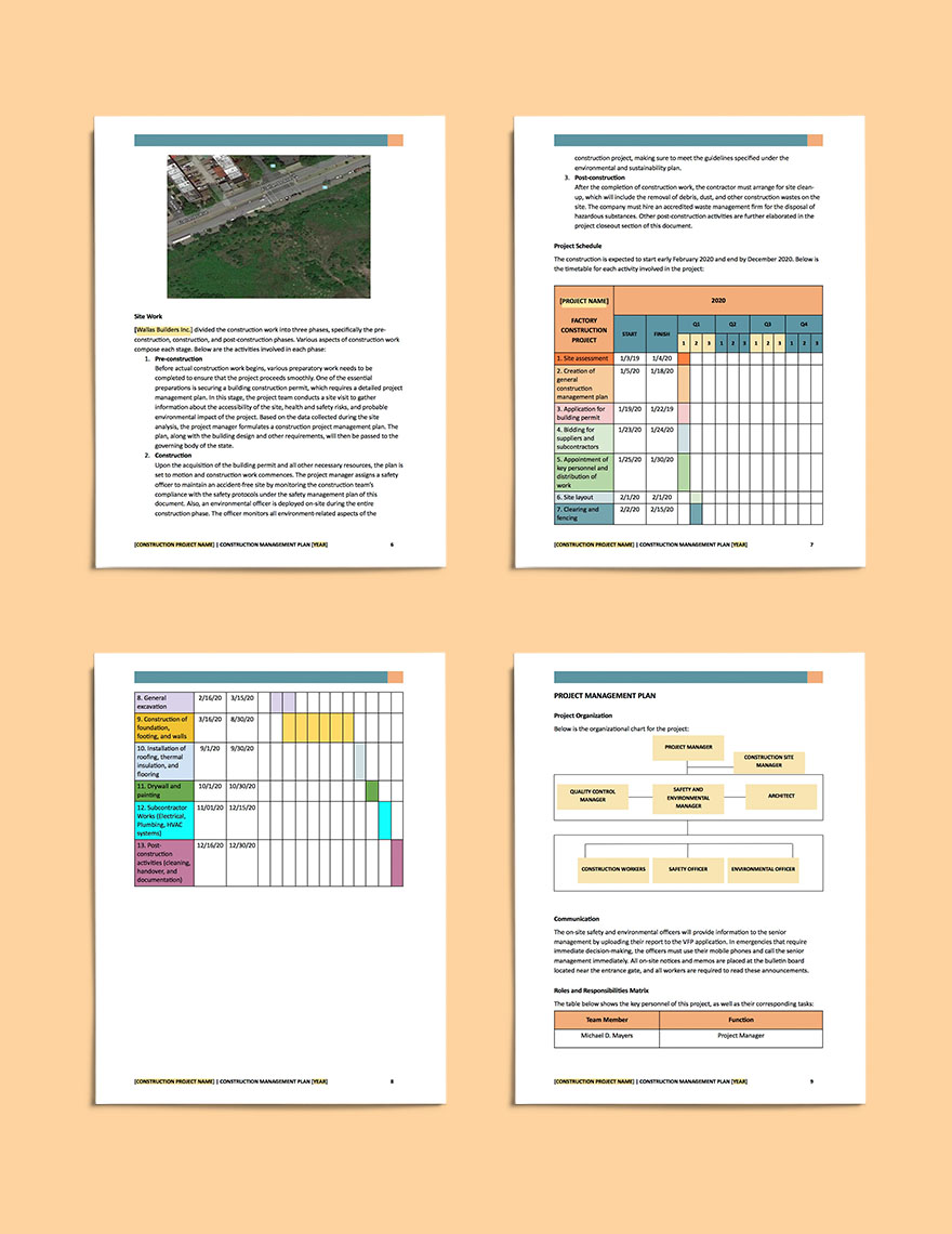 Construction Safety & Environment Management Plan Template