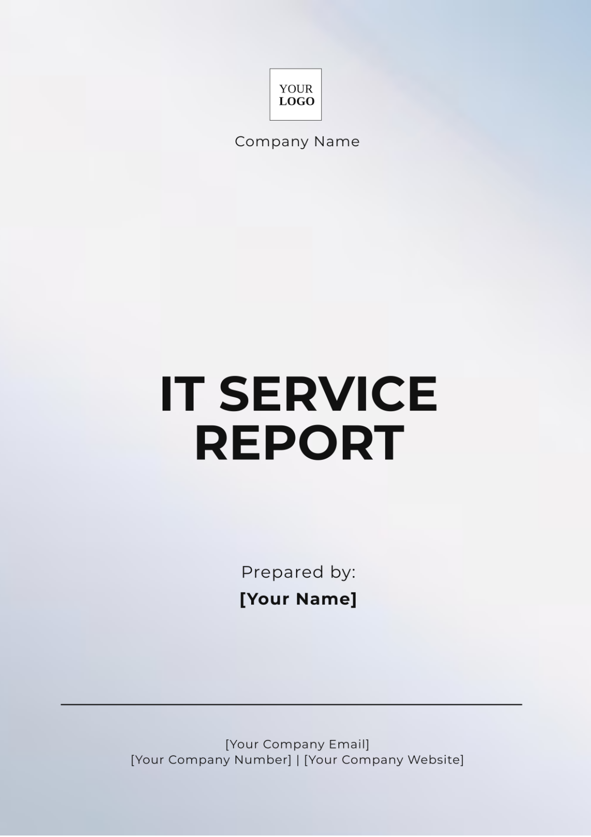 Free IT Service Report Template