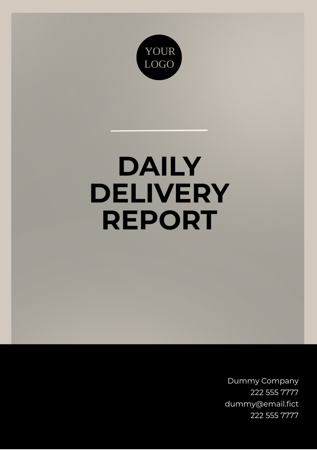 Daily Delivery Report Template - Edit Online & Download