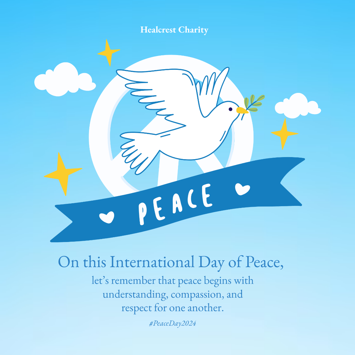 Blue International Day of Peace Instagram Post