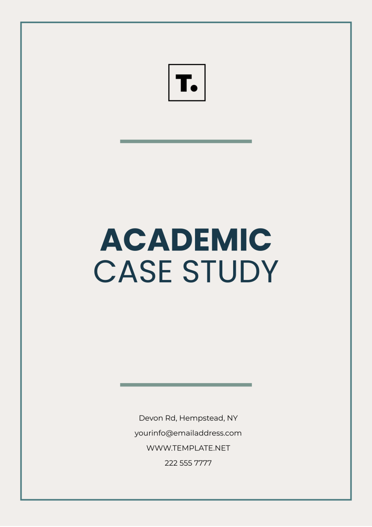 Printable Academic Case Study Template