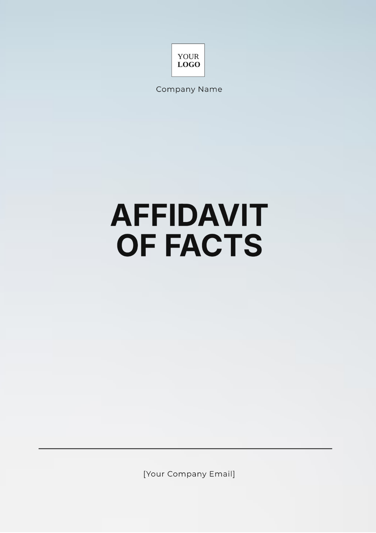 Simple Affidavit of Facts Template - Edit Online & Download