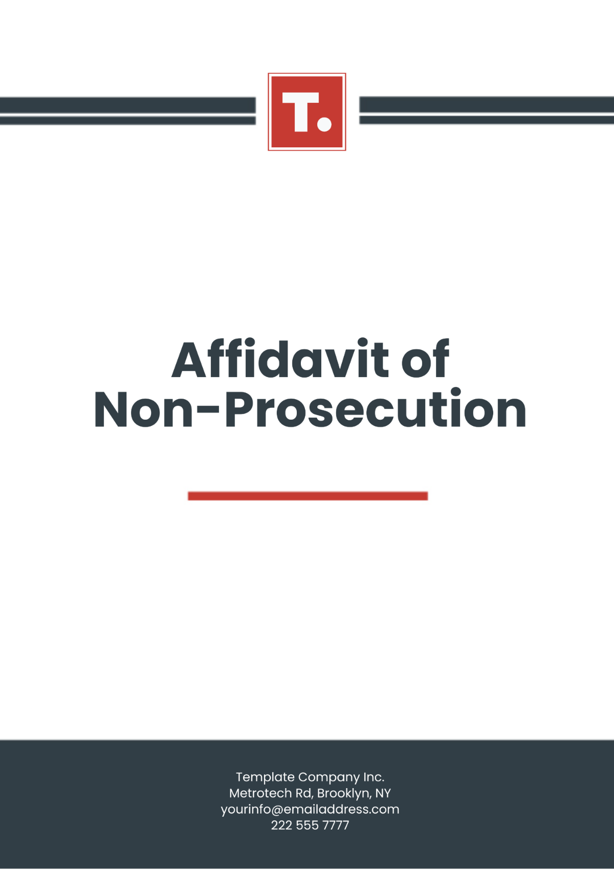 Affidavit of Non-Prosecution Template - Edit Online & Download