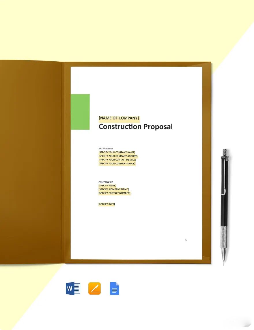 General Construction Proposal Template