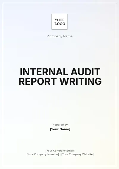 Free Internal Audit Report Writing Template to Edit Online
