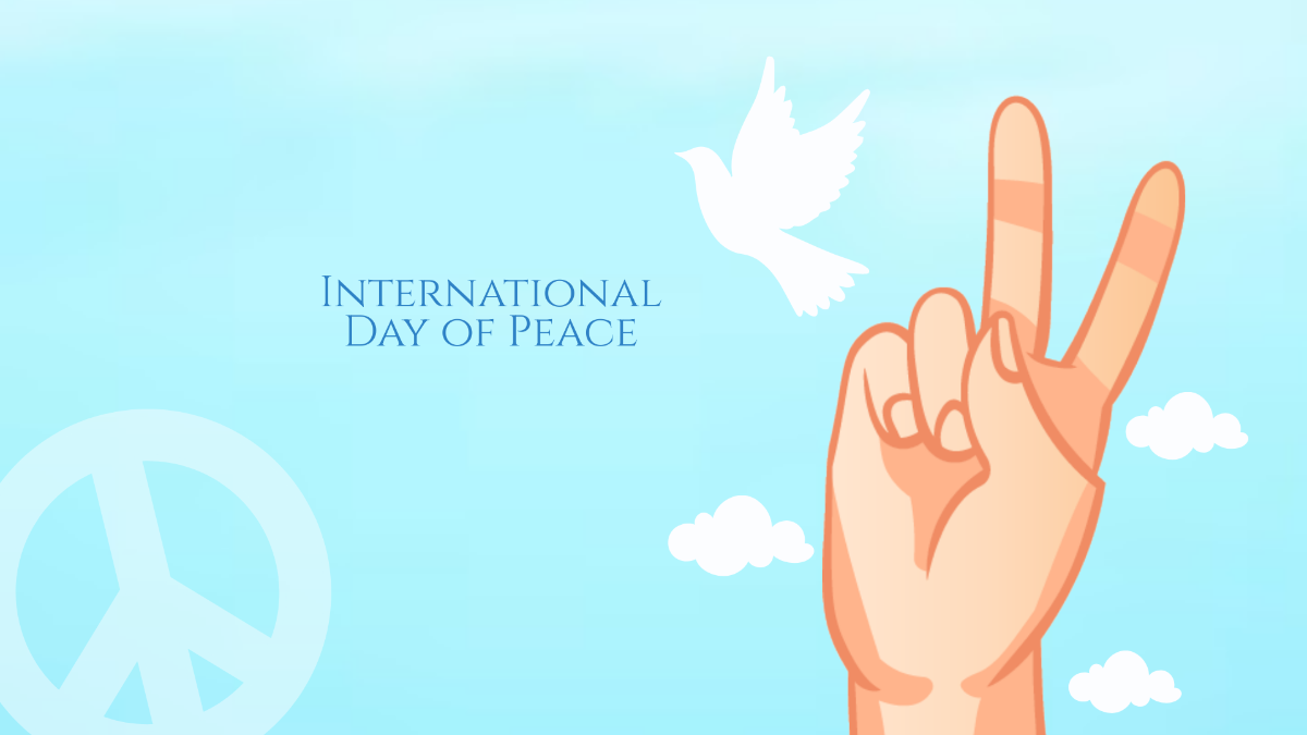 Blue International Peace Day Background Template - Edit Online & Download