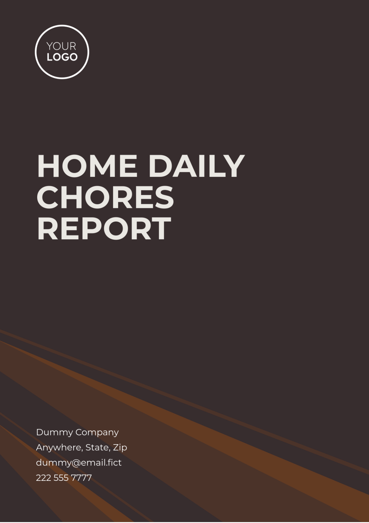 Home Daily Chores Report Template - Edit Online & Download