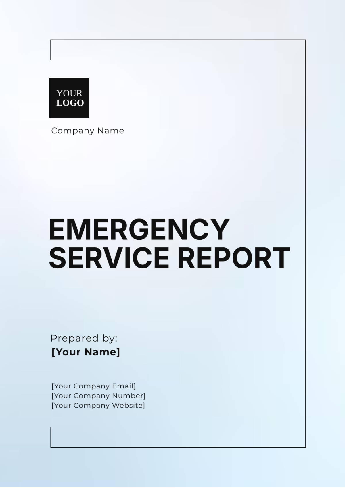 Free Emergency Service Report Template