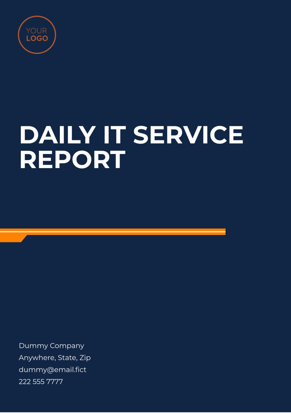 Daily IT Service Report Template - Edit Online & Download